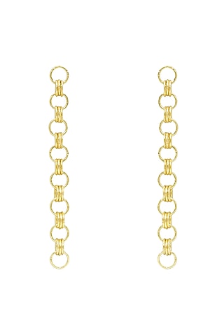 Gold Plated Dangler Earrings by Antarez Jewels