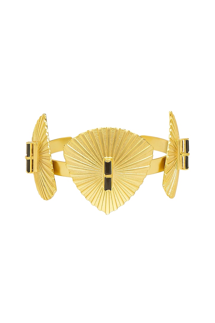 Gold Plated Brass Cuff by Antarez Jewels