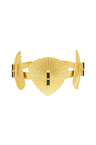 Gold Plated Brass Cuff by Antarez Jewels