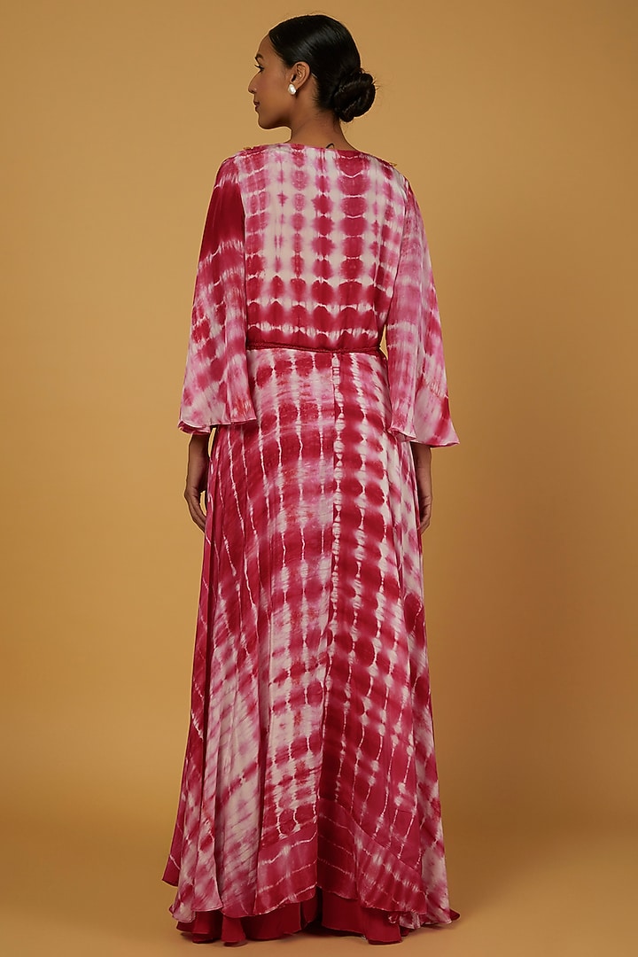Blush Pink Printed Jacket Set by Anuja Banthia at Pernia's Pop Up Shop