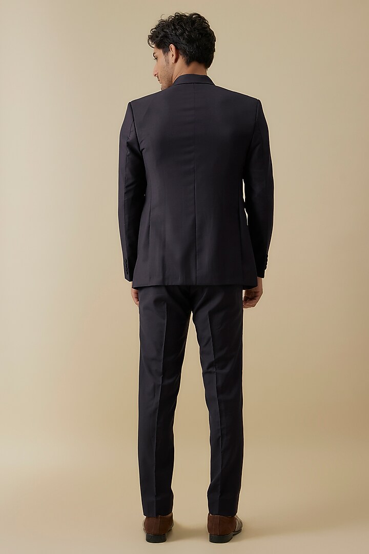 Purple Silk Blazer Set by AANURAG DALMIA at Pernia's Pop Up Shop
