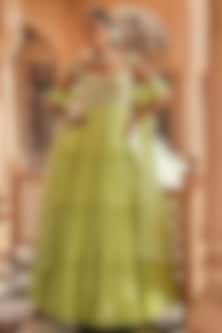 Shop Designer Green Anarkali Dress | Pernia's Pop-Up Shop 2026