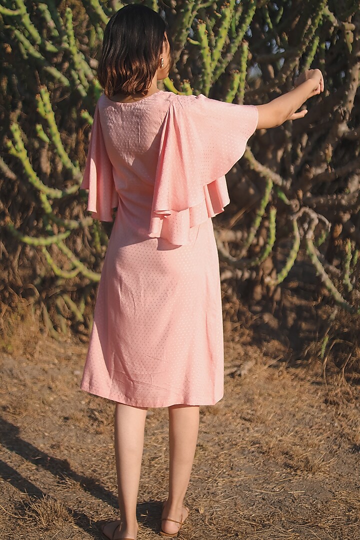Pink Polka Dot Printed Summer Dress by Anurav at Pernia's Pop Up Shop