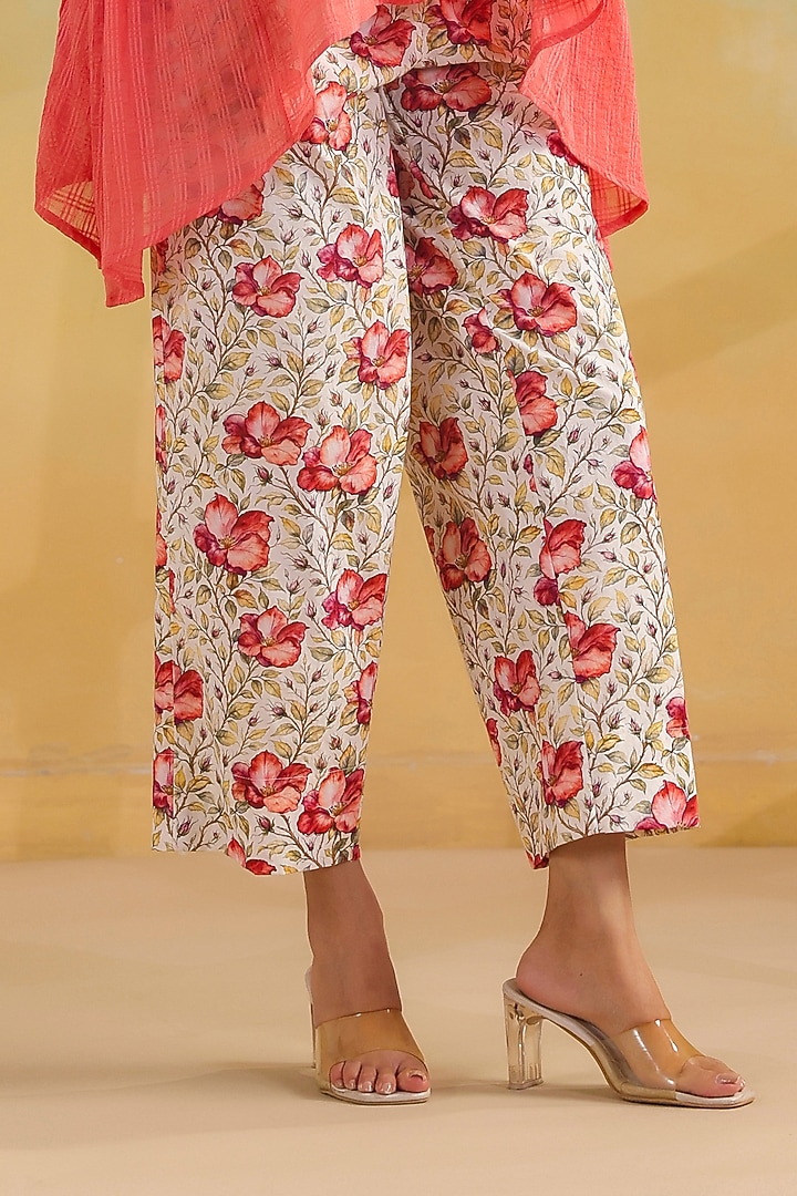 Multi-Colored Cotton Applique Embroidered Co-Ord Set by ANSHU WADHWA at Pernia's Pop Up Shop