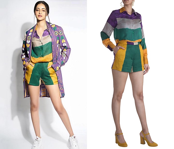Emerald Green Printed Collared Shirt by Saaksha & Kinni at Pernia's Pop Up Shop