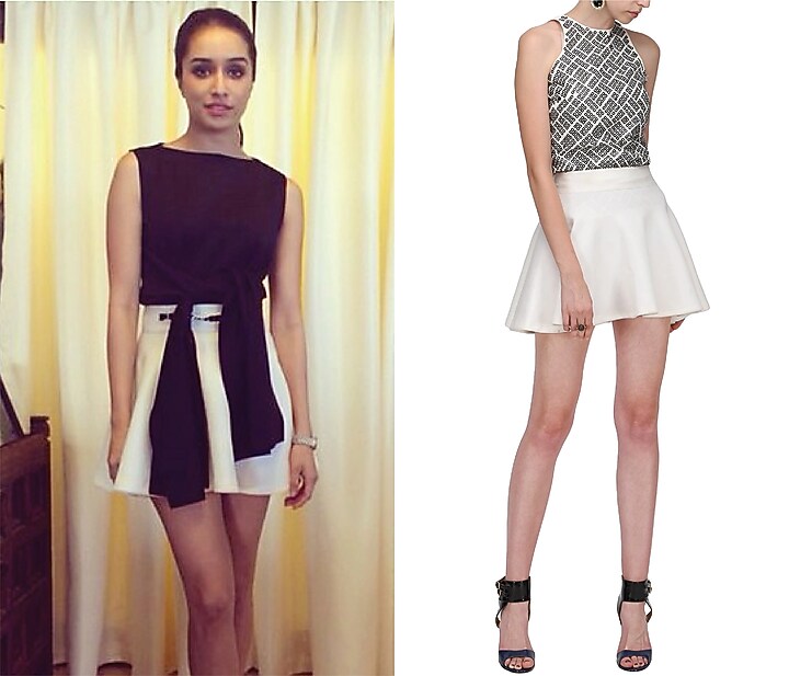 White knitted skater skirt available only at Pernia's Pop Up Shop.