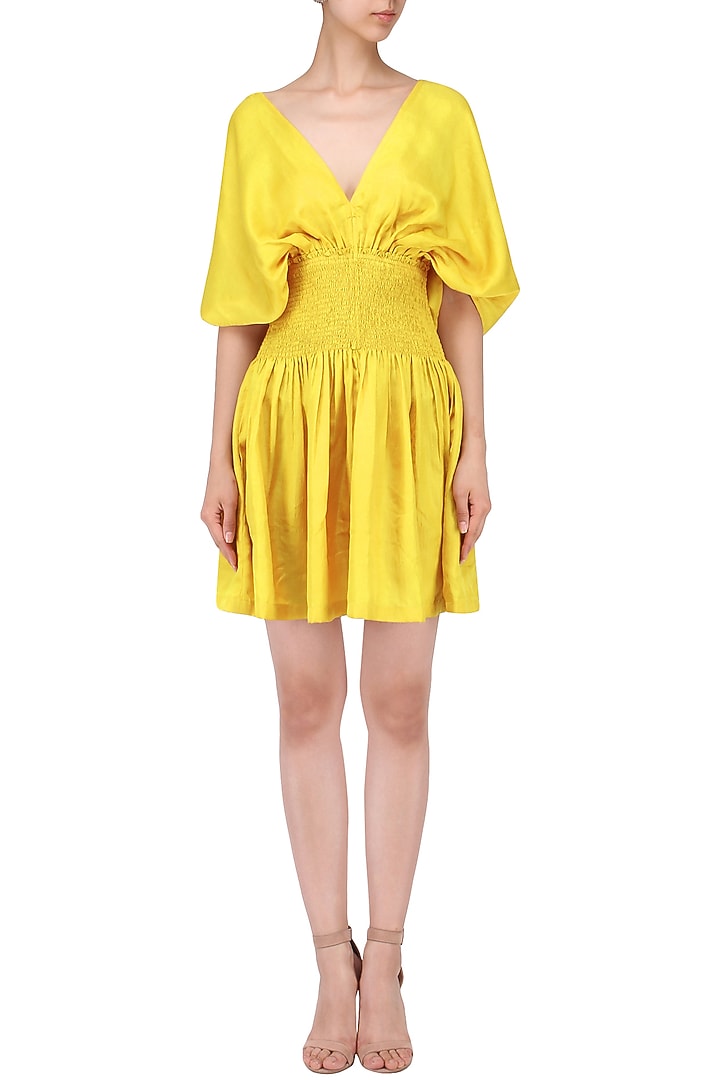 Tuscan sun cape sleeves dress available only at Pernia's Pop Up Shop.