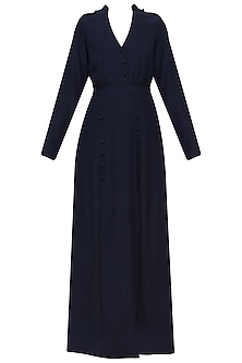 Navy blue long dress available only at Pernia's Pop Up Shop. 2023