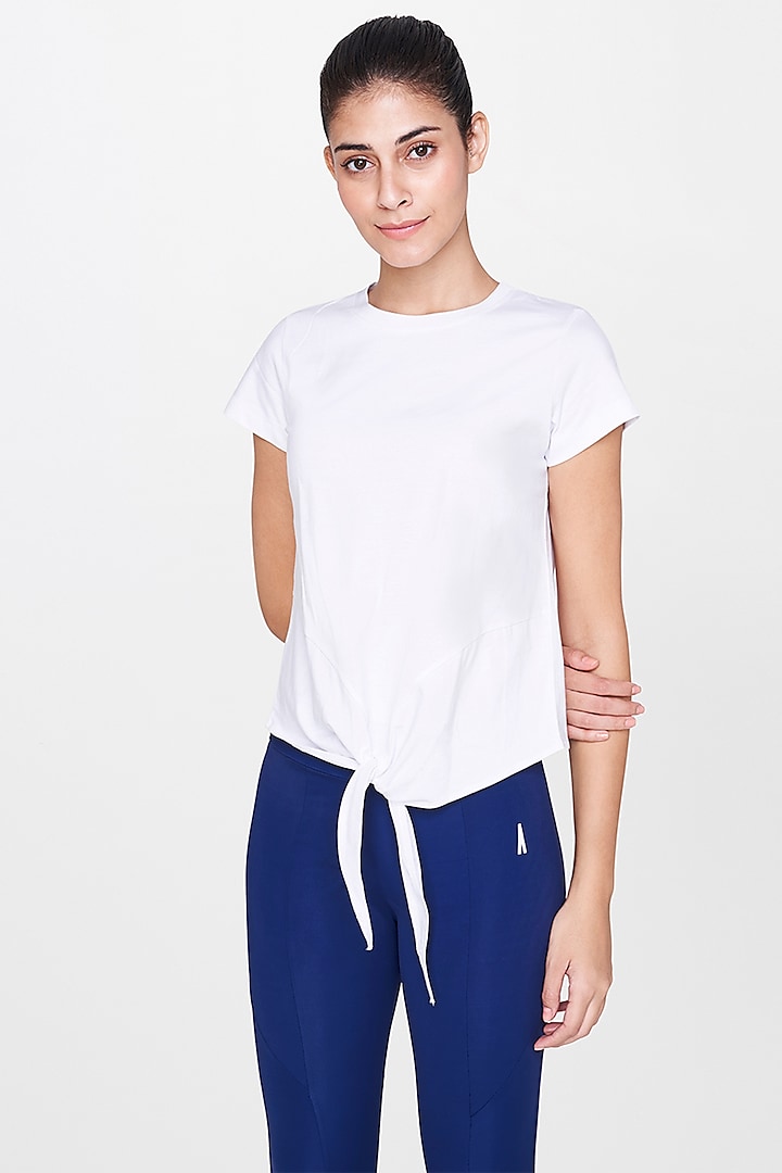 White Knotted T-Shirt by AND