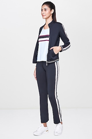 Black Polyester Tracksuit by AND