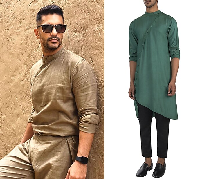Green Kurta Set by Son Of A Noble SNOB at Pernia's Pop Up Shop