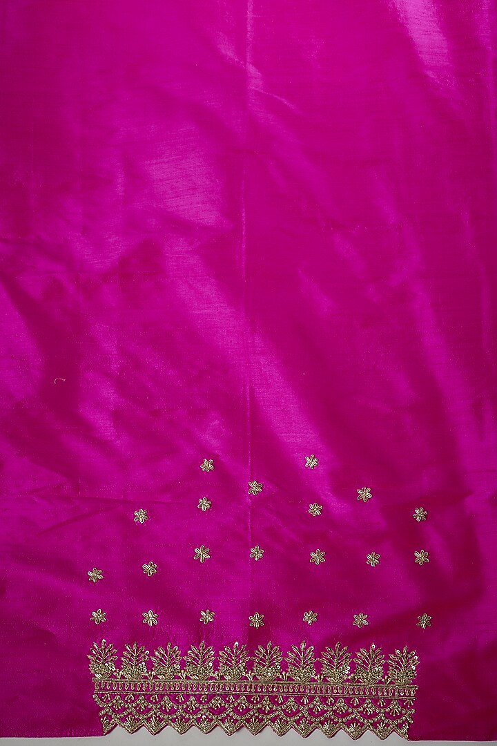 Purple Organza Embroidered Bridal Saree Set by Anushree Reddy at Pernia's Pop Up Shop