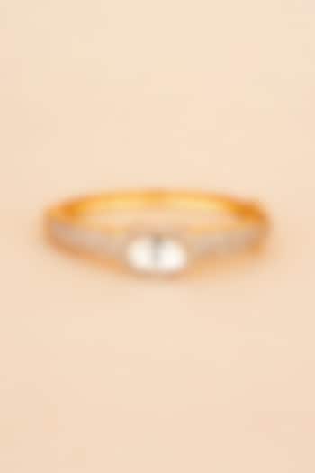 Gold Plated Kundan Polki Bracelet by Anjali Jain Jewellery at Pernia's Pop Up Shop