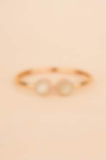 Gold Plated Kundan Polki Cuff by Anjali Jain Jewellery at Pernia's Pop Up Shop