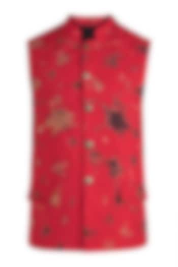 Red Tie & Dye Bundi Jacket by Ananke