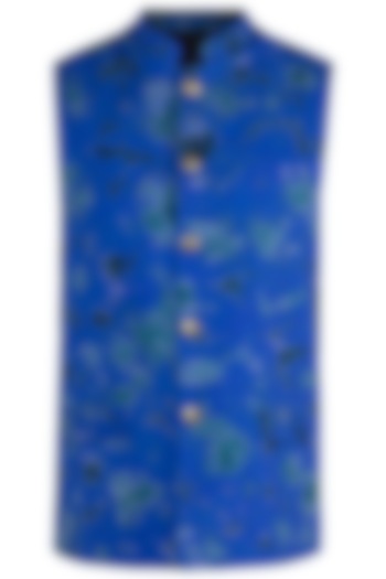 Electric Blue Tie & Dye Bundi Jacket by Ananke