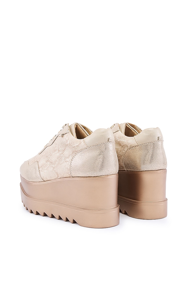 Rose Gold PU Shoes by Anaar at Pernia's Pop Up Shop