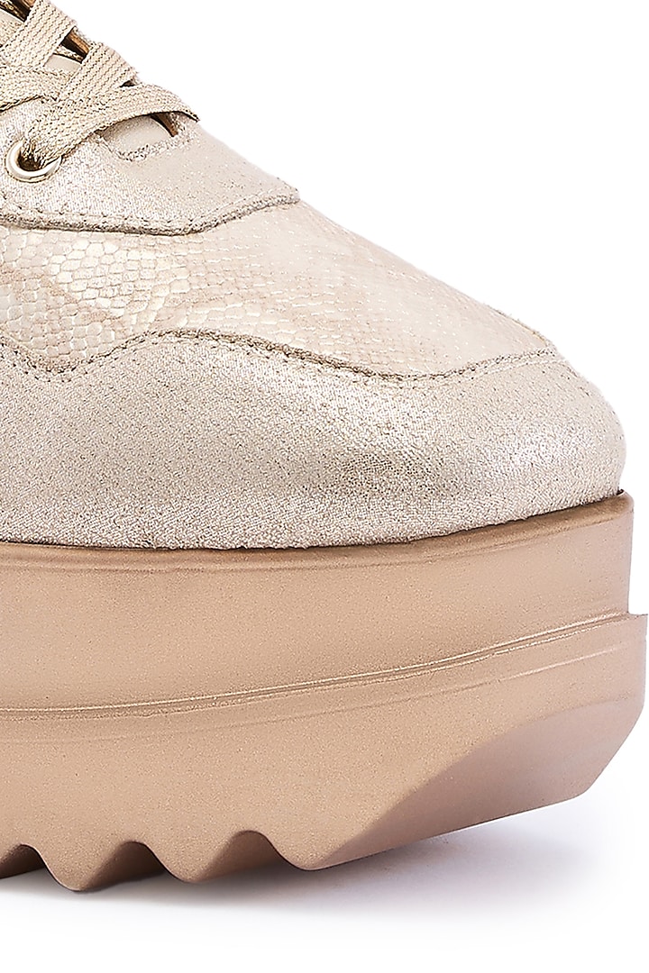 Rose Gold PU Shoes by Anaar at Pernia's Pop Up Shop