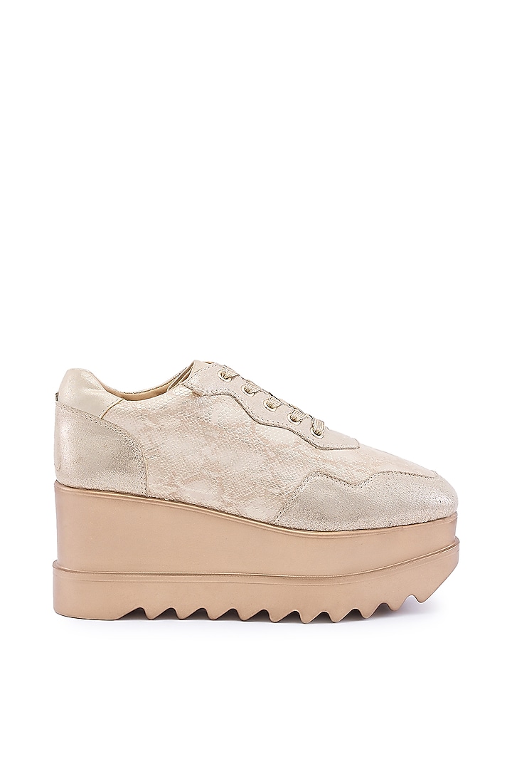 Rose Gold PU Shoes by Anaar at Pernia's Pop Up Shop