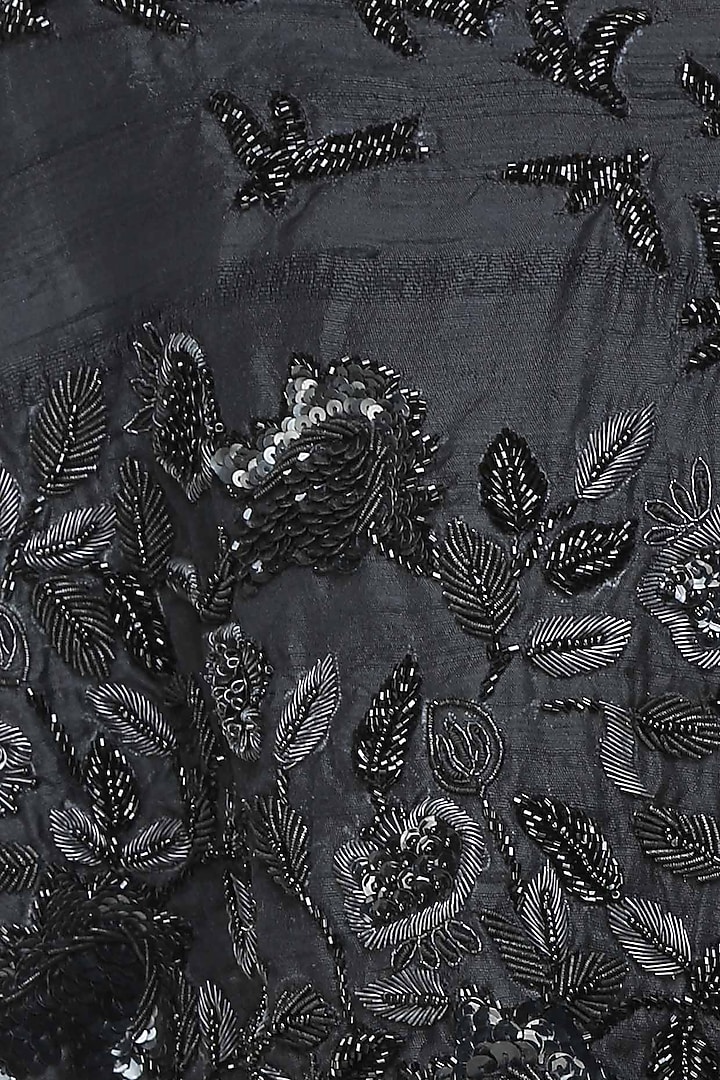Ank by Amrit Kaur presents Black embroidered cape and dress available only at Pernia's Pop Up Shop.