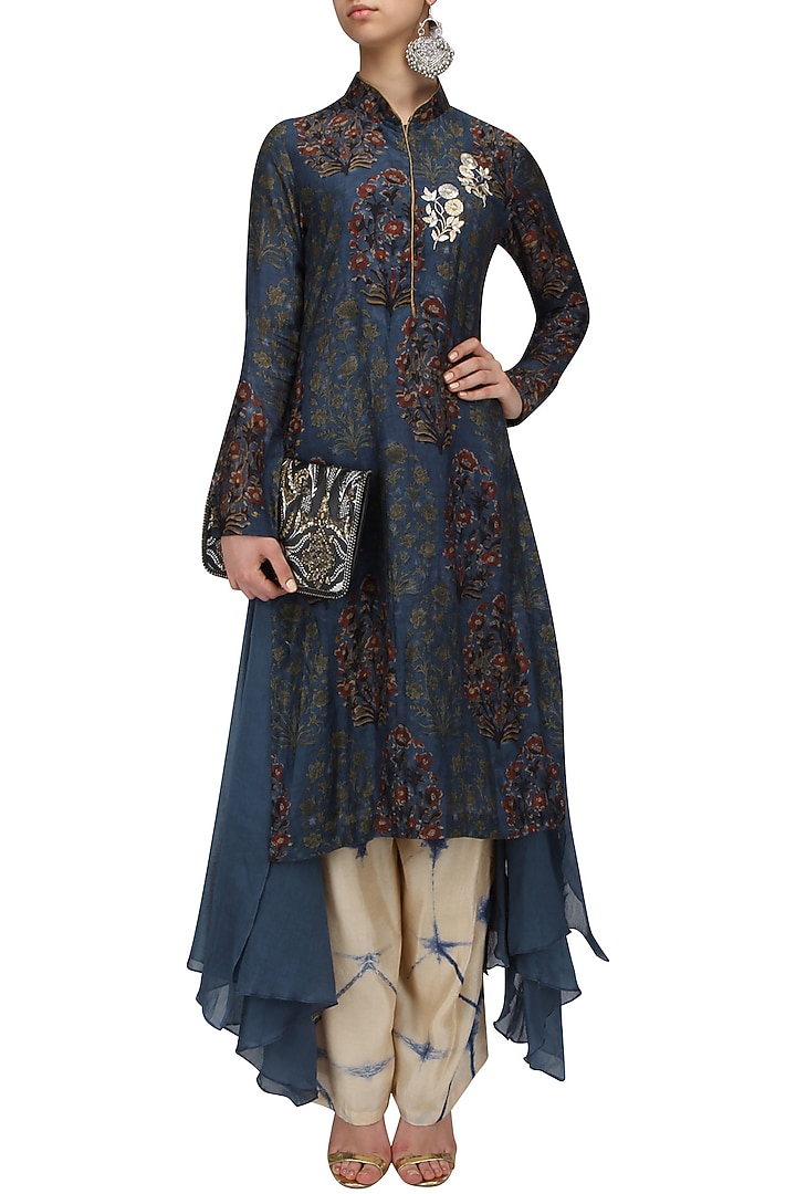 Blue printed top and palazzo pants set available only at Pernia's Pop Up Shop.