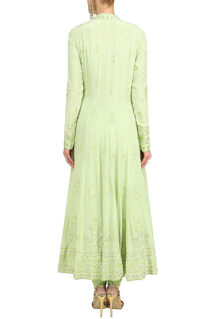 Pista green anarkali set available only at Pernia's Pop Up Shop