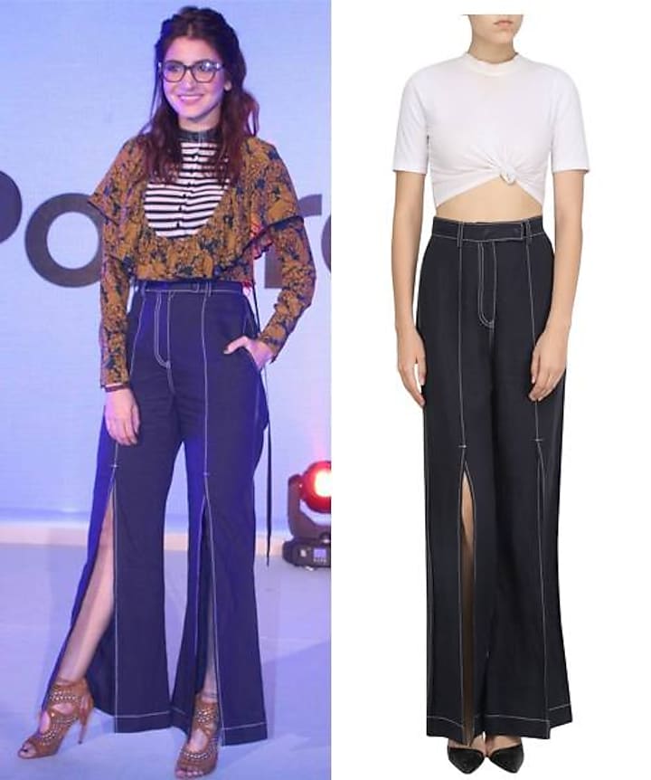 Navy blue high waist pants available only at Pernia's Pop Up Shop.