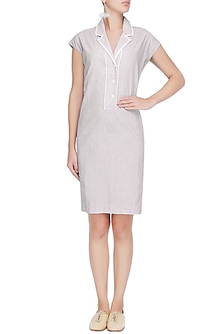 Pale Blue Modern Shift Dress by Anomaly