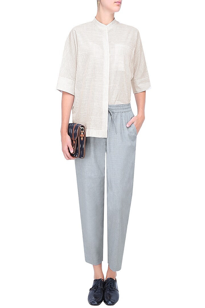 White dolman sleeve striped shirt available only at Pernia's Pop Up Shop.
