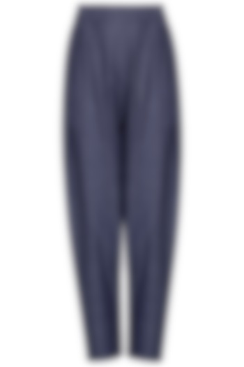 Blue Double Pleated High Waist Pants by Anomaly