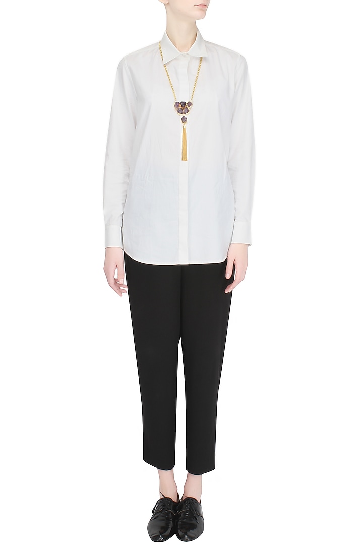 Anomaly presents Classic white button down shirt available only at Pernia's Pop Up Shop.