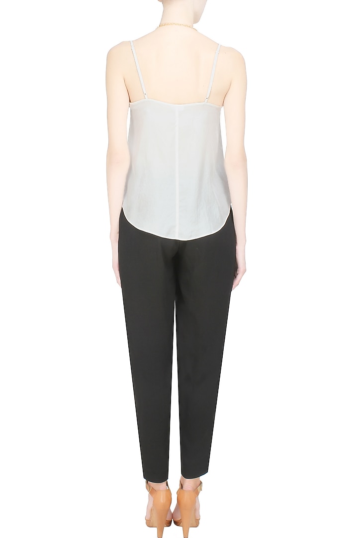 Anomaly presents Navy blue silk habotai camisole available only at Pernia's Pop Up Shop.