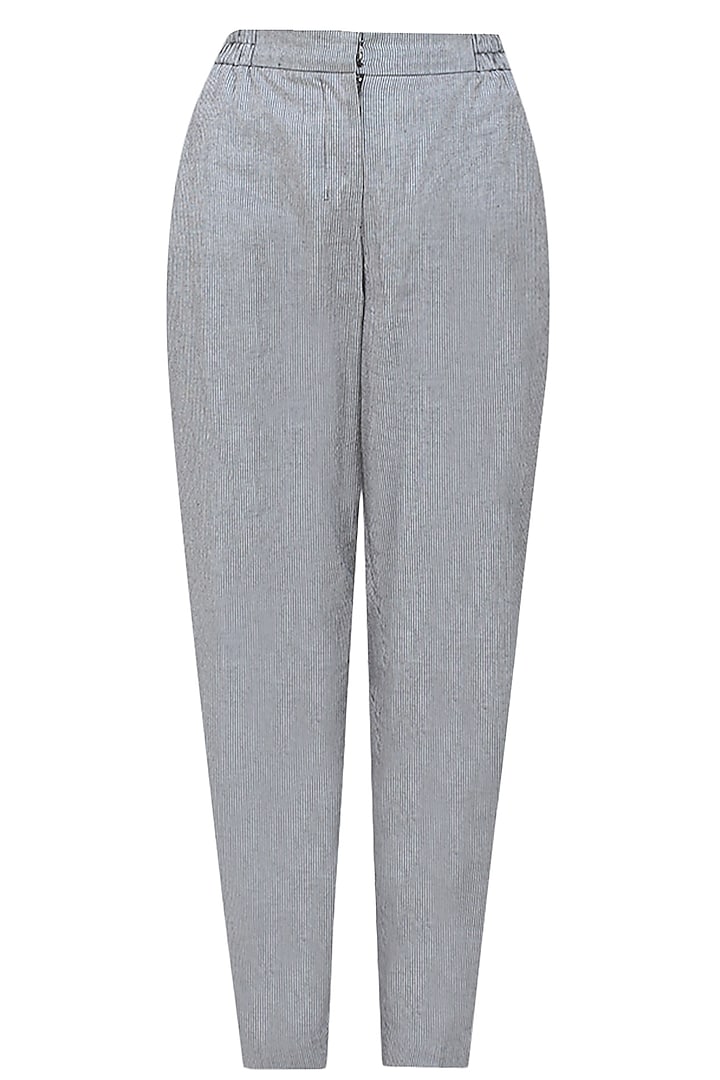Grey and black high waisted pinstriped pants by Anomaly