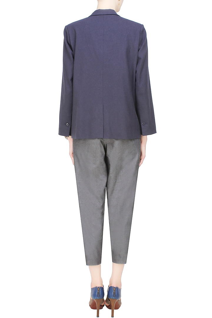 Anomaly presents Navy blue classic city front open blazer available only at Pernia's Pop Up Shop.