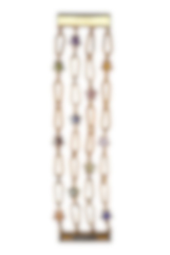 Gold Plated Multi-Colored CZ Stone Bracelet by Apara Disum at Pernia's Pop Up Shop