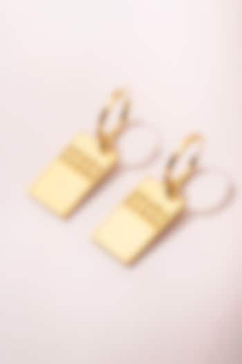 Gold Plated Hoop Earrings In Sterling Silver by Apara Disum