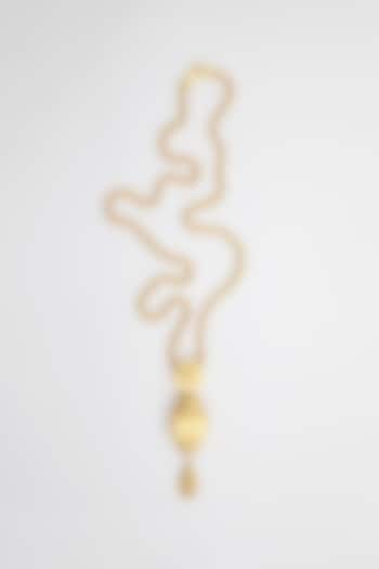 Gold Plated Long Necklace In Sterling Silver by Apara Disum