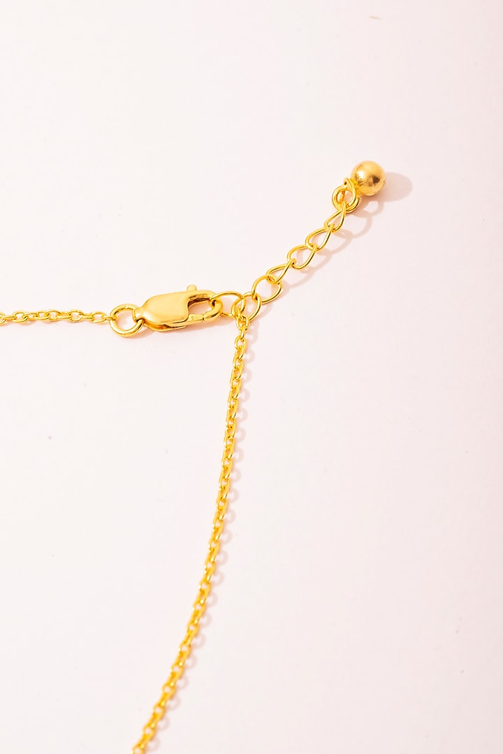Gold Plated Cubic Zirconia Necklace In Sterling Silver by Apara Disum at Pernia's Pop Up Shop