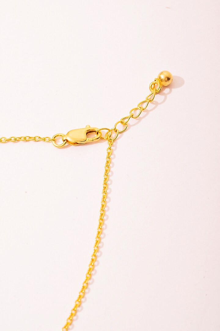 Gold Plated Cubic Zirconia Necklace In Sterling Silver by Apara Disum at Pernia's Pop Up Shop