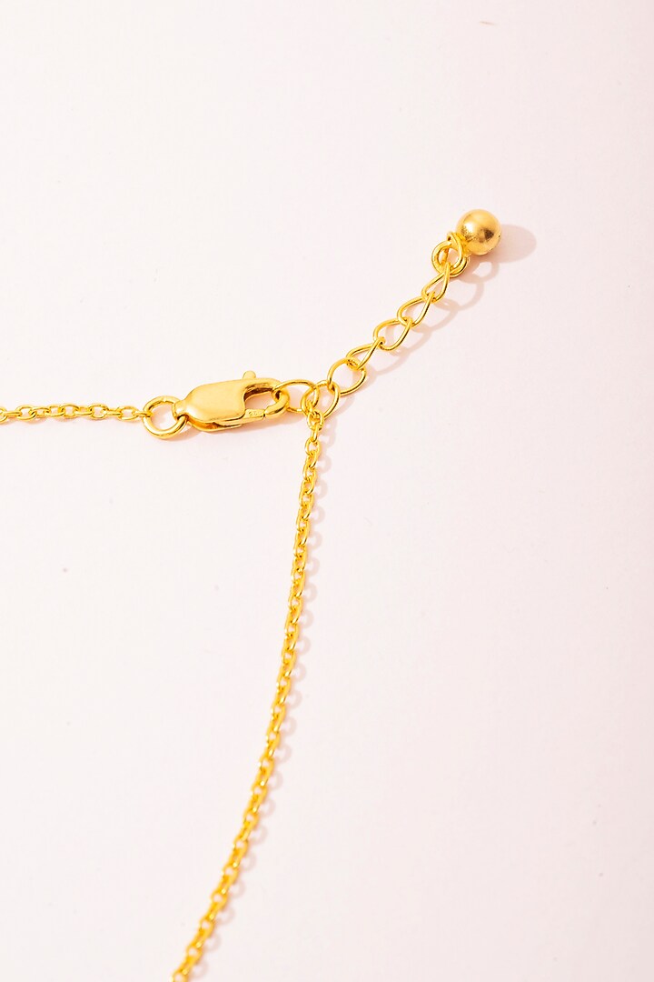 Gold Plated Cubic Zirconia Necklace In Sterling Silver by Apara Disum at Pernia's Pop Up Shop