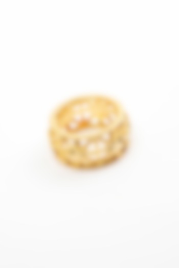 Gold Plated Ring In Sterling Silver by Apara Disum