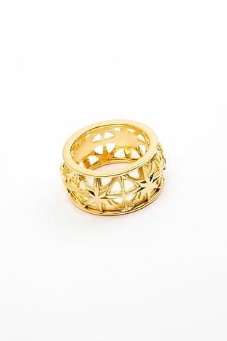 Gold Plated Ring In Sterling Silver by Apara Disum