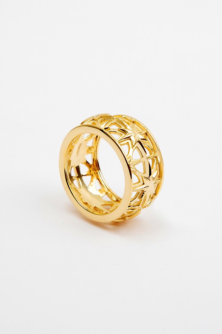 Gold Plated Ring In Sterling Silver by Apara Disum at Pernia's Pop Up Shop