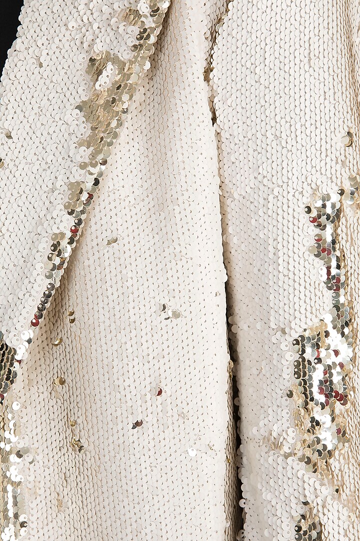 Silver Sequin Blazer Set by PARNIKA at Pernia's Pop Up Shop