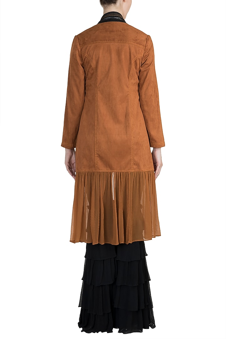 Brown Suede Jacket by PARNIKA at Pernia's Pop Up Shop