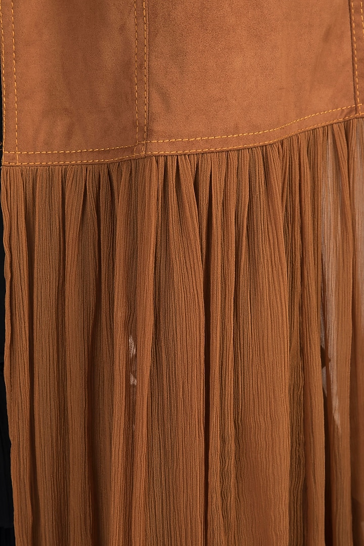 Brown Suede Jacket by PARNIKA at Pernia's Pop Up Shop