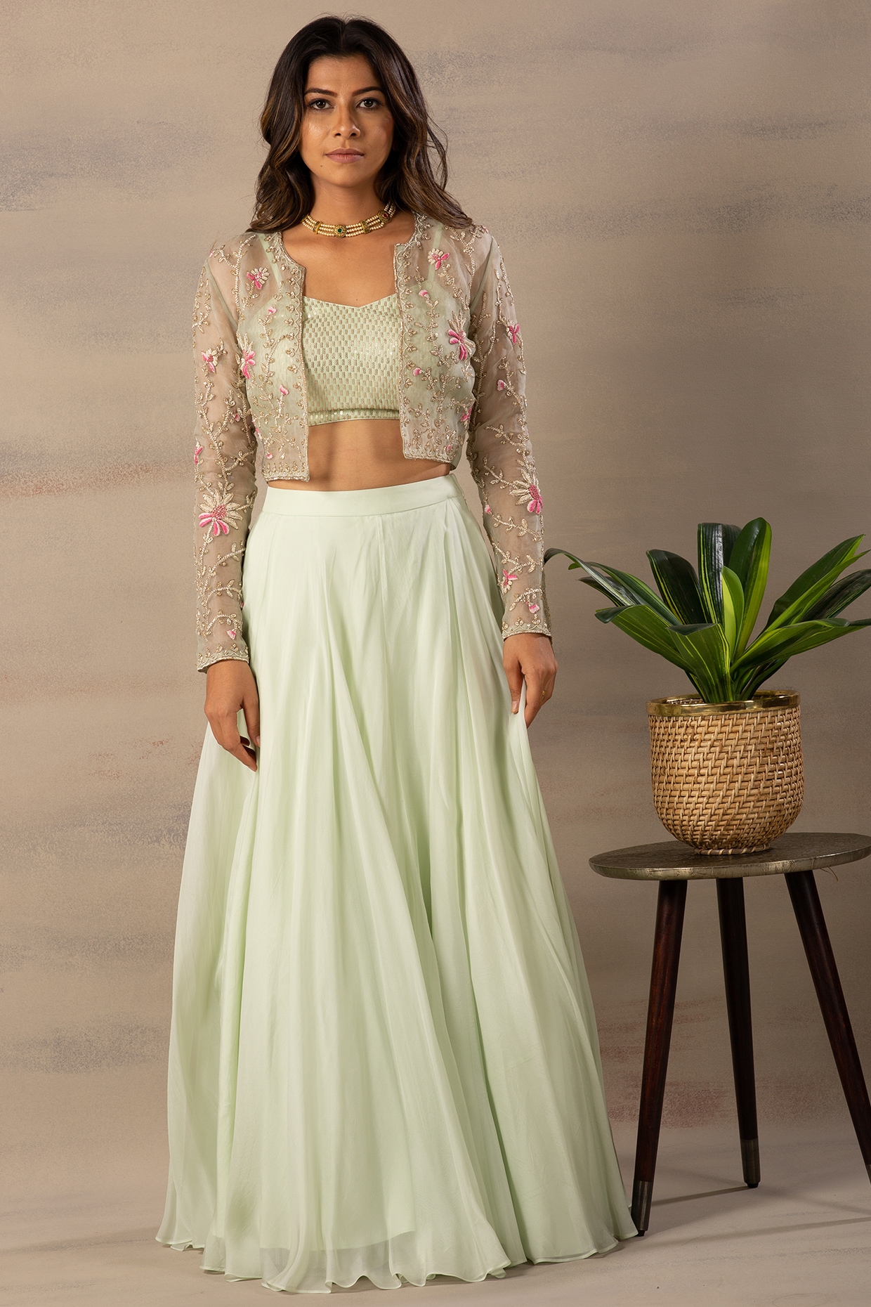 Latest long skirt with hotsell top design