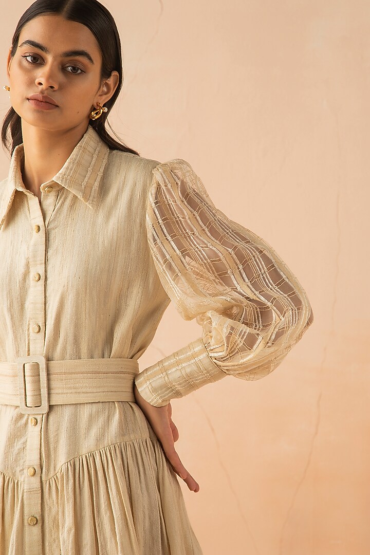 Sand Vacation Dress With Buckled Belt by APZ at Pernia's Pop Up Shop