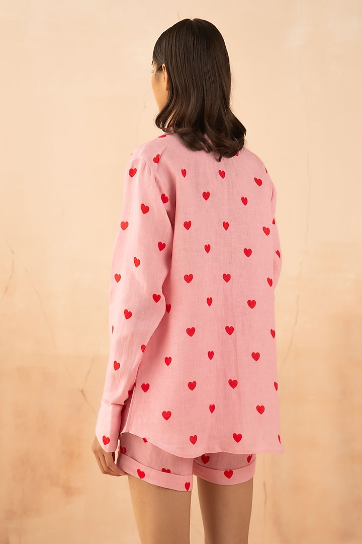Pink Printed Jacket Set by APZ at Pernia's Pop Up Shop