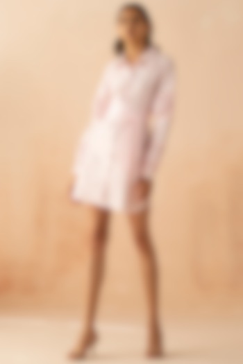 Soft Pink Dress With Belt by APZ